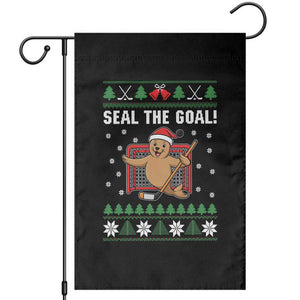 Funny Seal The Goal Garden Flag Goalie Ice Hockey Player Gift TS12 Black Print Your Wear