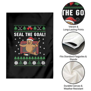 Funny Seal The Goal Garden Flag Goalie Ice Hockey Player Gift TS12 Print Your Wear
