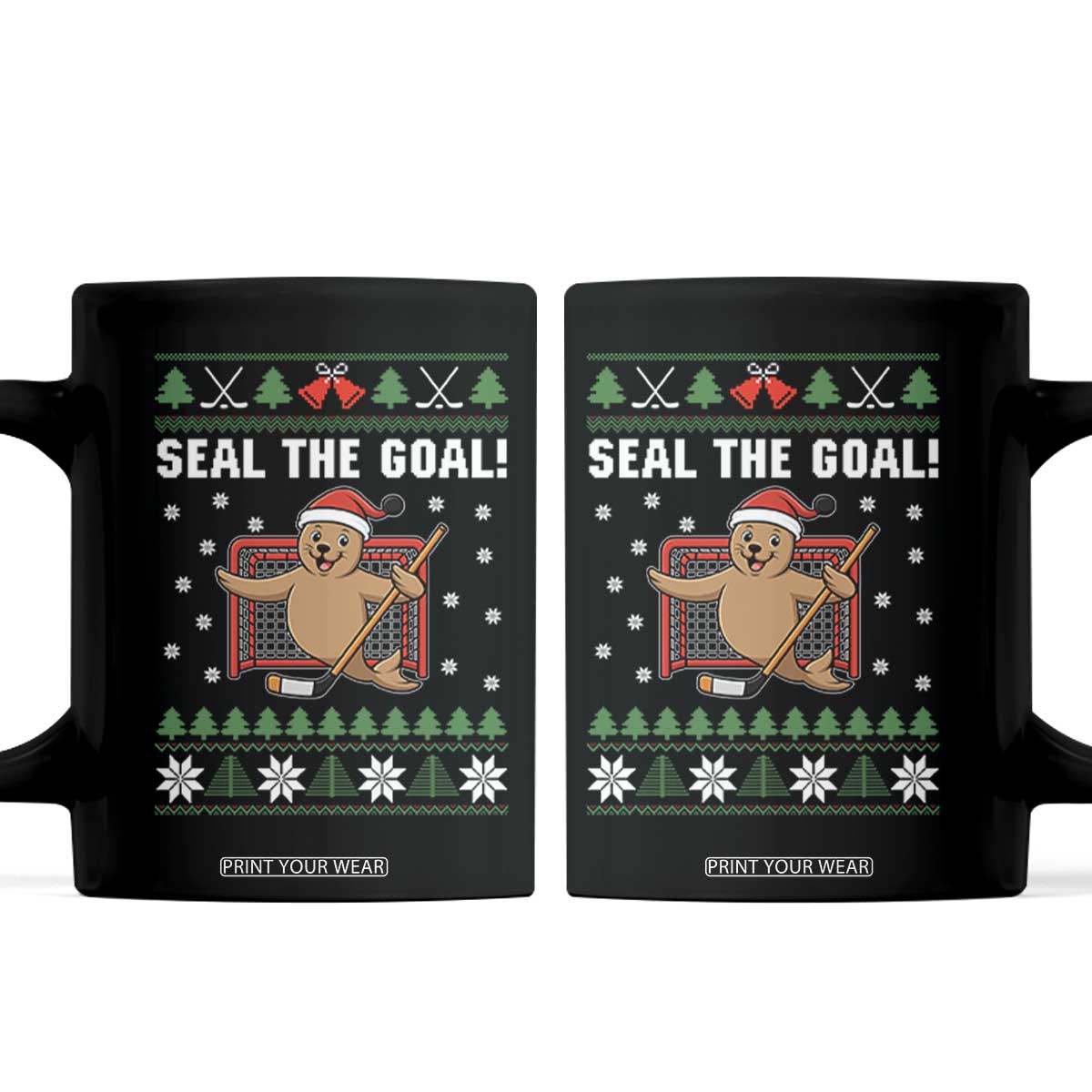 Funny Seal The Goal Coffee Mug Goalie Ice Hockey Player Gift TS12 Black Print Your Wear