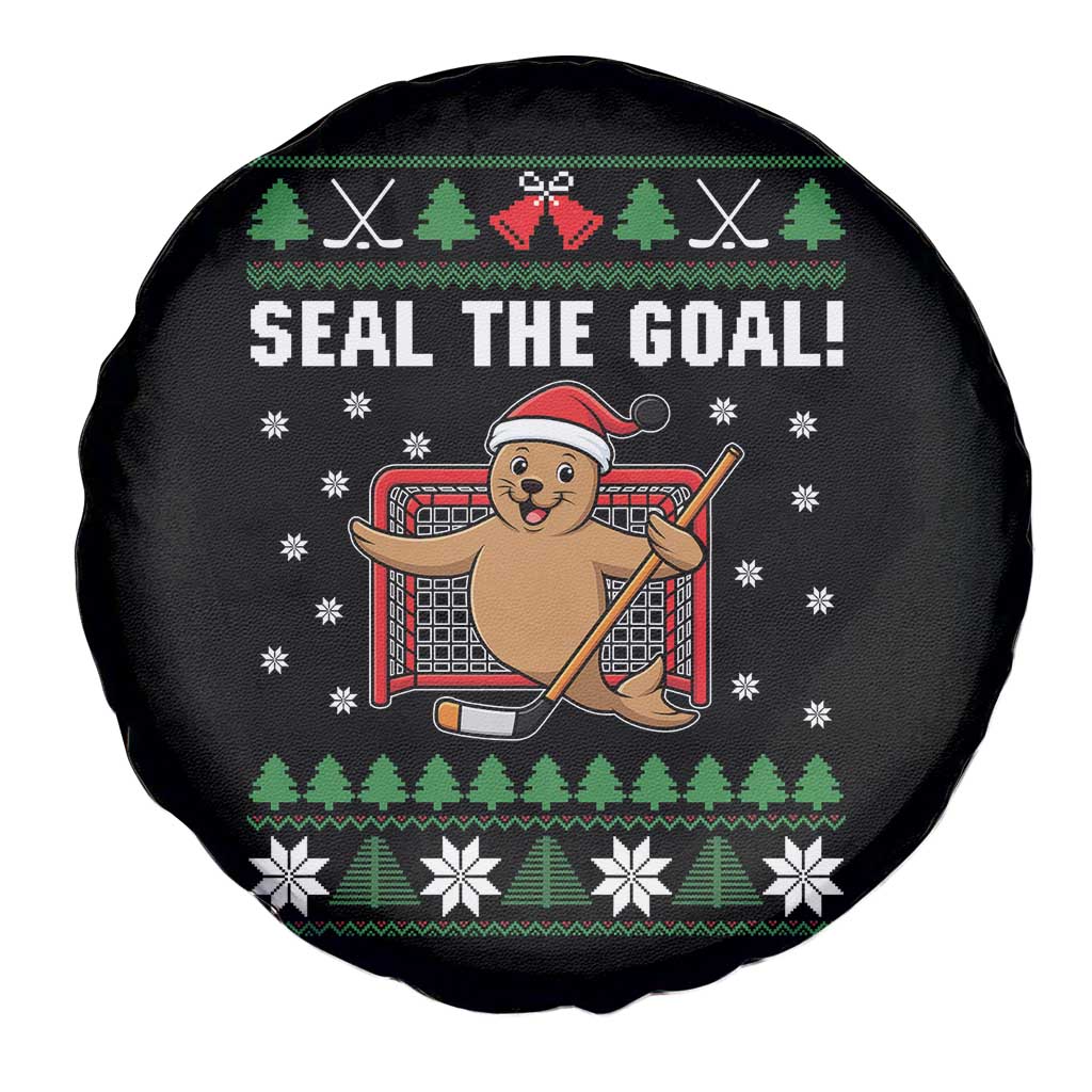 Funny Seal The Goal Spare Tire Cover Goalie Ice Hockey Player Gift TS12 Print Your Wear