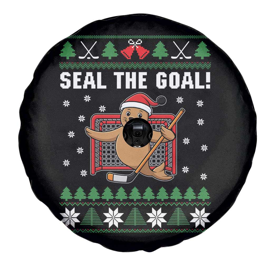 Funny Seal The Goal Spare Tire Cover Goalie Ice Hockey Player Gift TS12 Print Your Wear