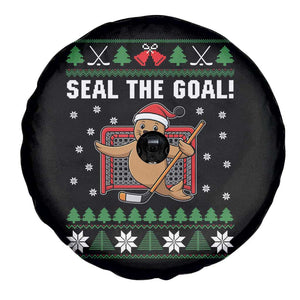 Funny Seal The Goal Spare Tire Cover Goalie Ice Hockey Player Gift TS12 Print Your Wear
