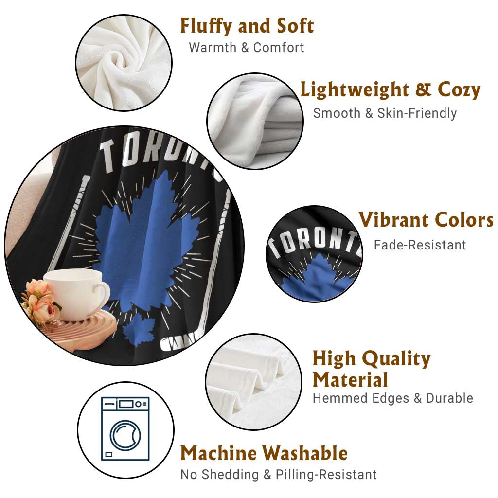 Toronto Ice Hockey Lover Throw Blanket Vintage Canada Gift TS12 Print Your Wear