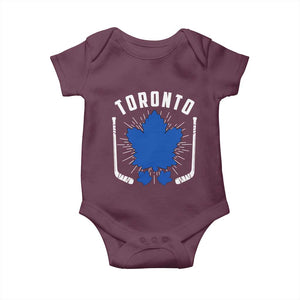 Toronto Ice Hockey Lover Baby Onesie Vintage Canada Gift TS12 Maroon Print Your Wear