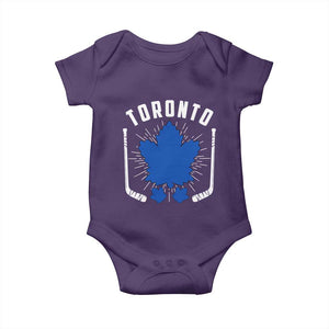 Toronto Ice Hockey Lover Baby Onesie Vintage Canada Gift TS12 Purple Print Your Wear