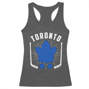 Toronto Ice Hockey Lover Racerback Tank Top Vintage Canada Gift TS12 Dark Heather Print Your Wear