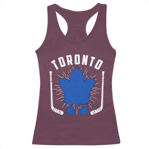 Toronto Ice Hockey Lover Racerback Tank Top Vintage Canada Gift TS12 Maroon Print Your Wear