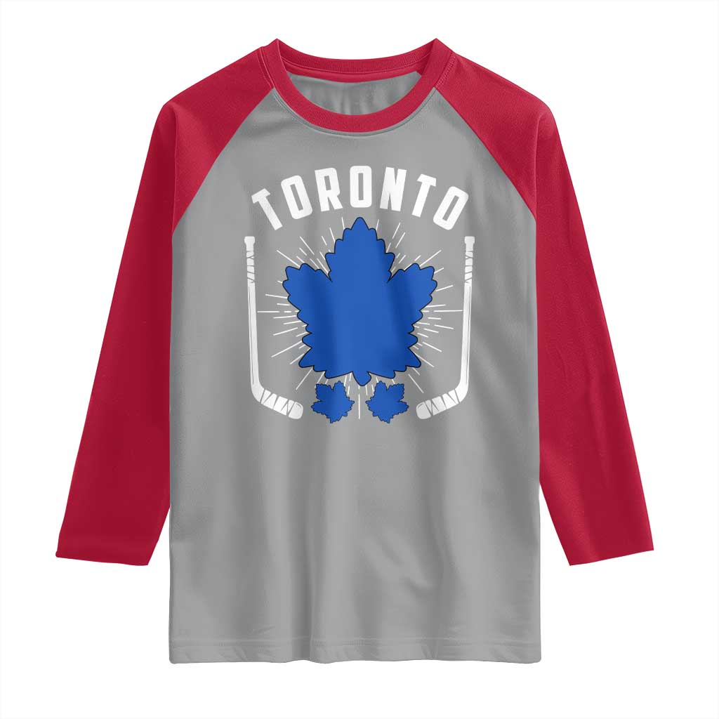 Toronto Ice Hockey Lover Raglan Shirt Vintage Canada Gift TS12 Sport Gray Red Print Your Wear