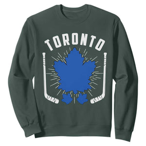 Toronto Ice Hockey Lover Sweatshirt Vintage Canada Gift TS12 Dark Forest Green Print Your Wear
