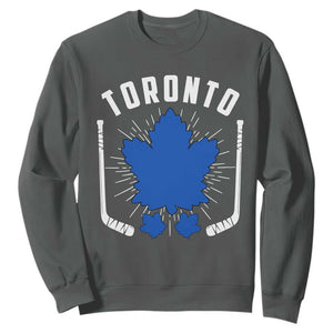 Toronto Ice Hockey Lover Sweatshirt Vintage Canada Gift TS12 Dark Heather Print Your Wear
