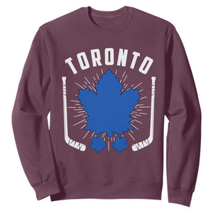 Toronto Ice Hockey Lover Sweatshirt Vintage Canada Gift TS12 Maroon Print Your Wear