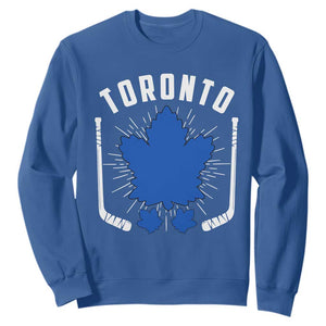 Toronto Ice Hockey Lover Sweatshirt Vintage Canada Gift TS12 Royal Blue Print Your Wear