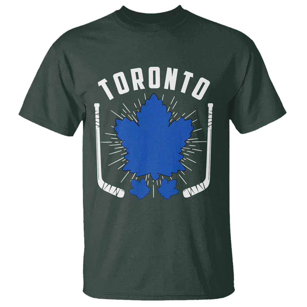 Toronto Ice Hockey Lover T Shirt Vintage Canada Gift TS12 Dark Forest Green Print Your Wear