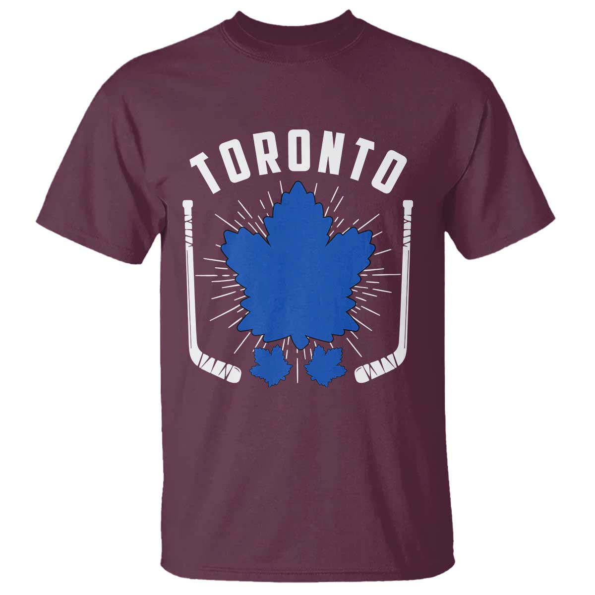 Toronto Ice Hockey Lover T Shirt Vintage Canada Gift TS12 Maroon Print Your Wear