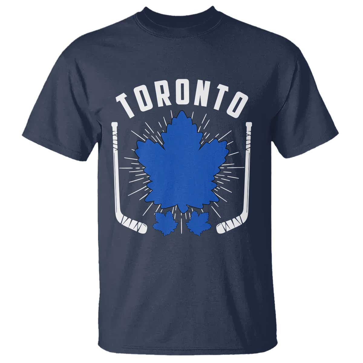 Toronto Ice Hockey Lover T Shirt Vintage Canada Gift TS12 Navy Print Your Wear