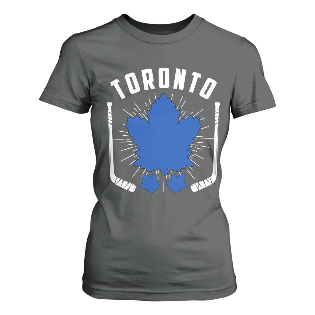 Toronto Ice Hockey Lover T Shirt For Women Vintage Canada Gift TS12 Dark Heather Print Your Wear