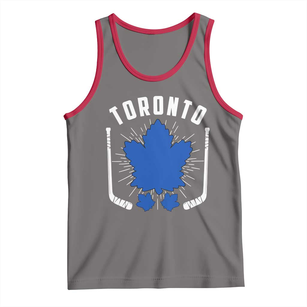 Toronto Ice Hockey Lover Tank Top Vintage Canada Gift TS12 Deep Heather Red Print Your Wear