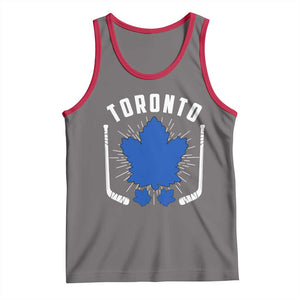 Toronto Ice Hockey Lover Tank Top Vintage Canada Gift TS12 Deep Heather Red Print Your Wear
