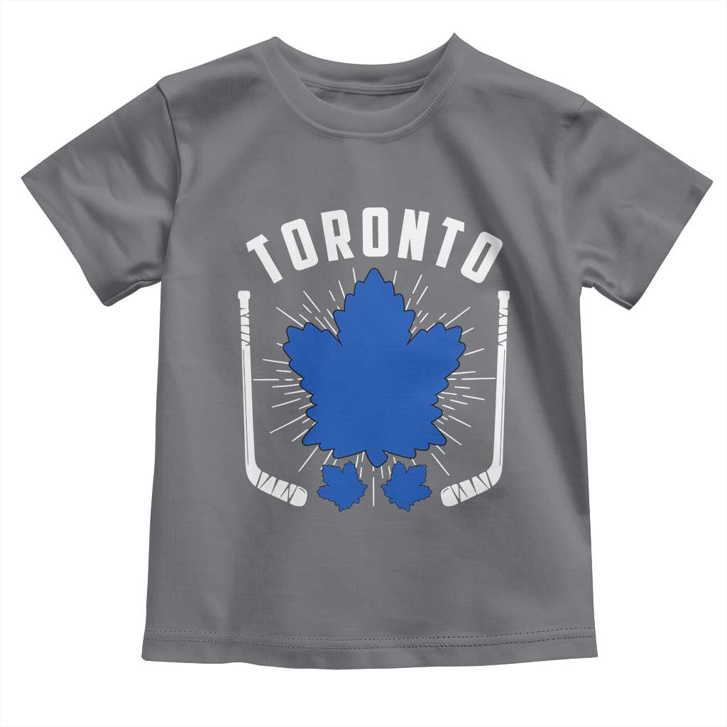 Toronto Ice Hockey Lover Toddler T Shirt Vintage Canada Gift TS12 Charcoal Print Your Wear