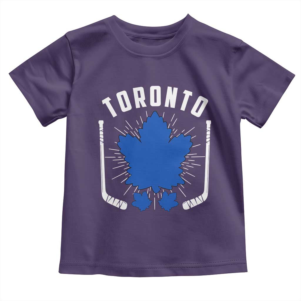 Toronto Ice Hockey Lover Toddler T Shirt Vintage Canada Gift TS12 Purple Print Your Wear