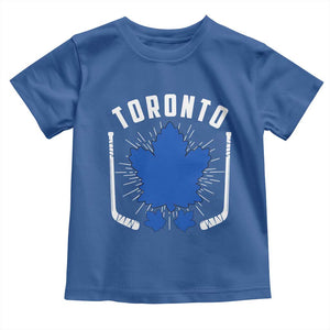 Toronto Ice Hockey Lover Toddler T Shirt Vintage Canada Gift TS12 Royal Blue Print Your Wear