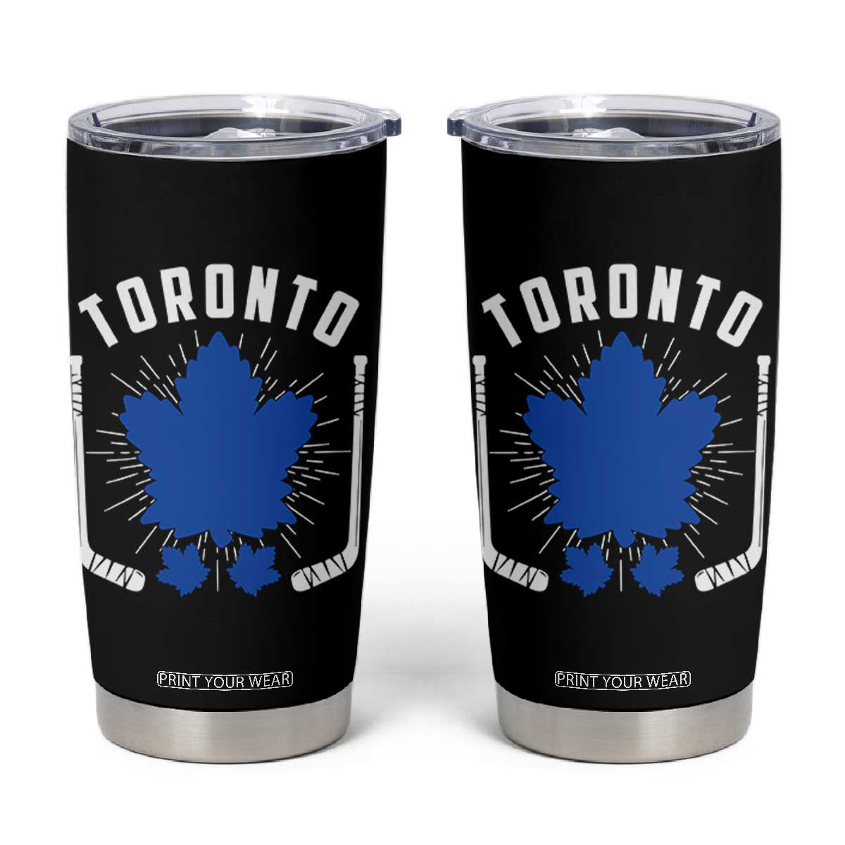 Toronto Ice Hockey Lover Tumbler Cup Vintage Canada Gift TS12 Black Print Your Wear