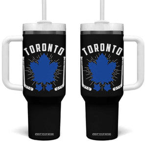 Toronto Ice Hockey Lover Tumbler With Handle Vintage Canada Gift TS12 One Size: 40 oz Black Print Your Wear