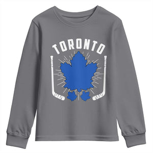 Toronto Ice Hockey Lover Youth Sweatshirt Vintage Canada Gift TS12 Charcoal Print Your Wear