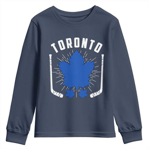 Toronto Ice Hockey Lover Youth Sweatshirt Vintage Canada Gift TS12 Navy Print Your Wear