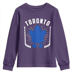 Toronto Ice Hockey Lover Youth Sweatshirt Vintage Canada Gift TS12 Purple Print Your Wear
