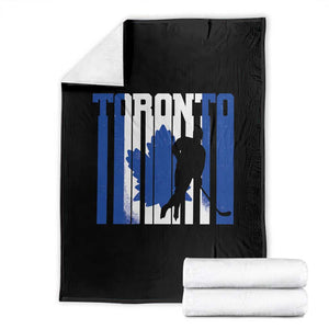Ice Hockey Torontonian Player Throw Blanket Toronto Flag Gift TS12 Black Print Your Wear