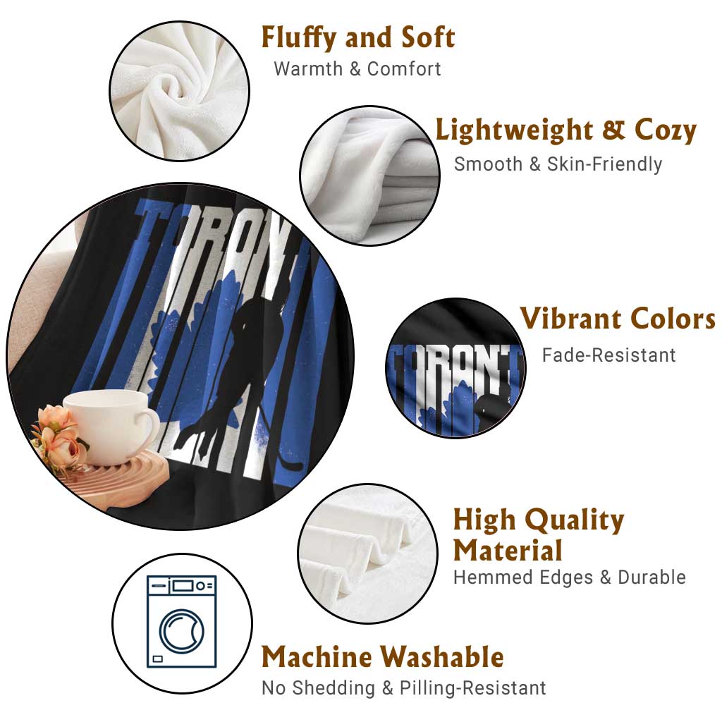 Ice Hockey Torontonian Player Throw Blanket Toronto Flag Gift TS12 Print Your Wear