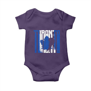 Ice Hockey Torontonian Player Baby Onesie Toronto Flag Gift TS12 Purple Print Your Wear
