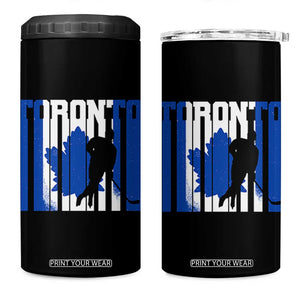 Ice Hockey Torontonian Player 4 in 1 Can Cooler Tumbler Toronto Flag Gift TS12 One Size: 16 oz Black Print Your Wear