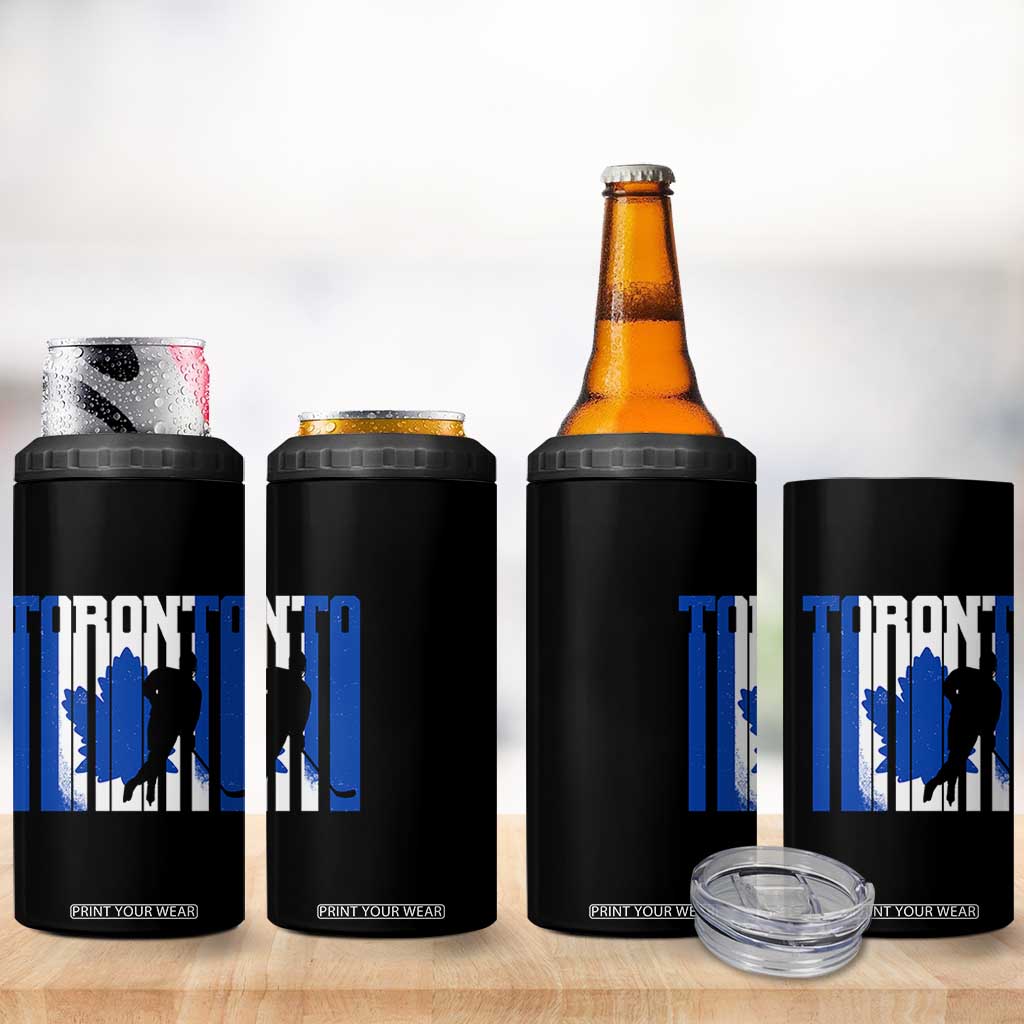 Ice Hockey Torontonian Player 4 in 1 Can Cooler Tumbler Toronto Flag Gift TS12 Print Your Wear