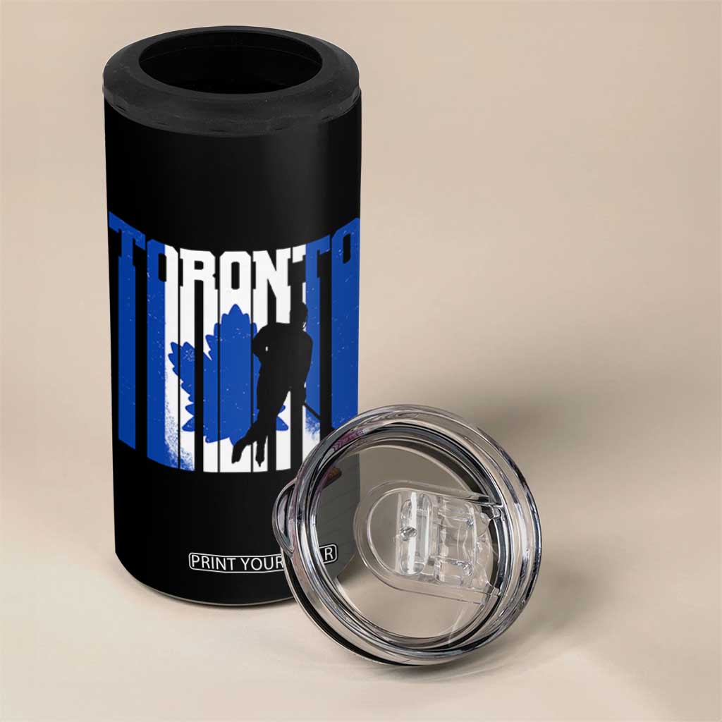 Ice Hockey Torontonian Player 4 in 1 Can Cooler Tumbler Toronto Flag Gift TS12 Print Your Wear