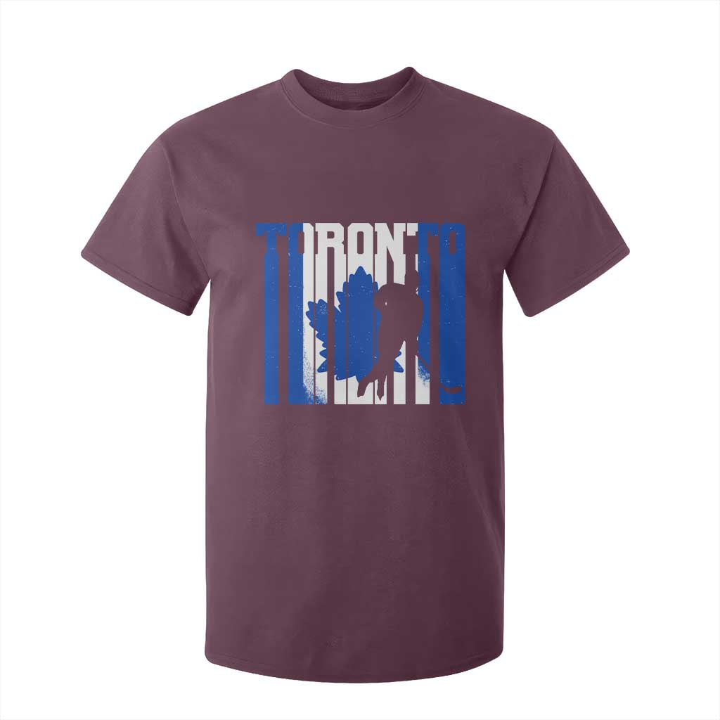 Ice Hockey Torontonian Player T Shirt For Kid Toronto Flag Gift TS12 Maroon Print Your Wear