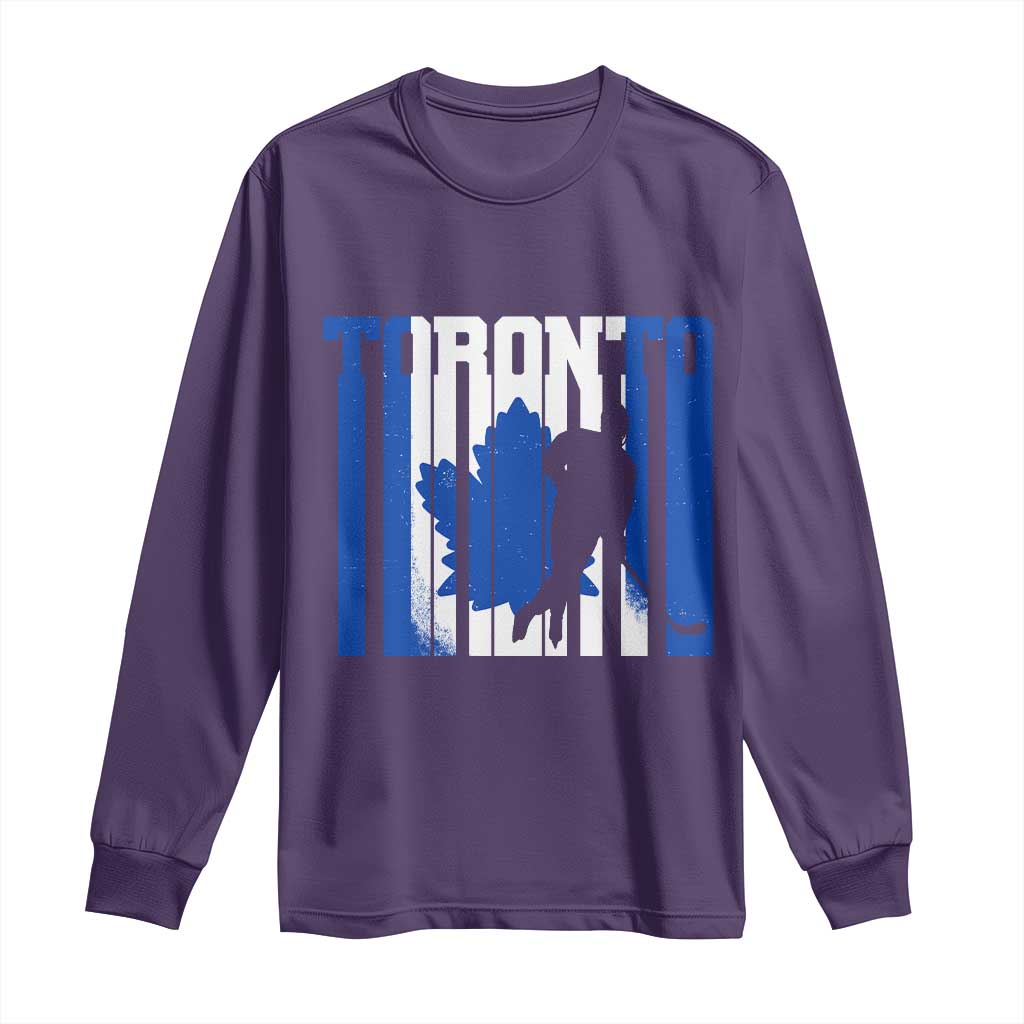 Ice Hockey Torontonian Player Long Sleeve Shirt Toronto Flag Gift TS12 Purple Print Your Wear