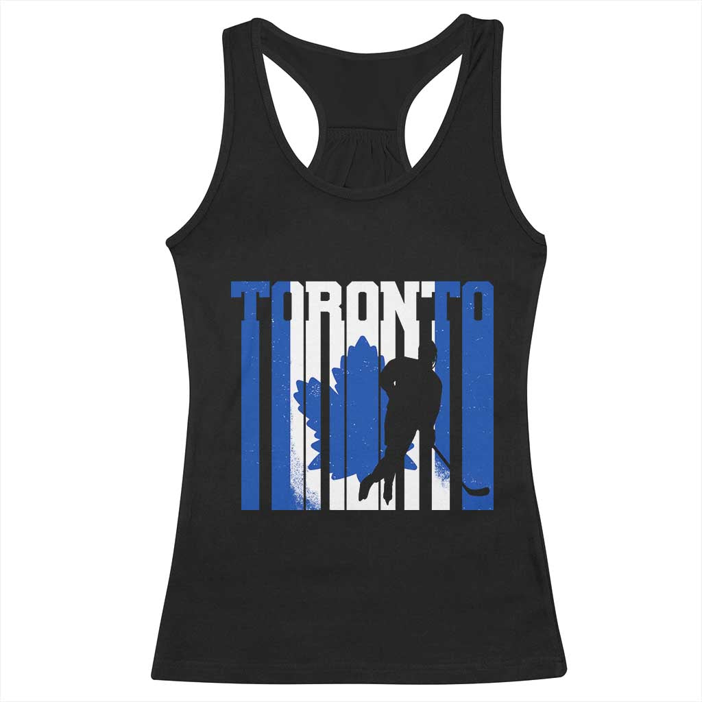 Ice Hockey Torontonian Player Racerback Tank Top Toronto Flag Gift TS12 Black Print Your Wear