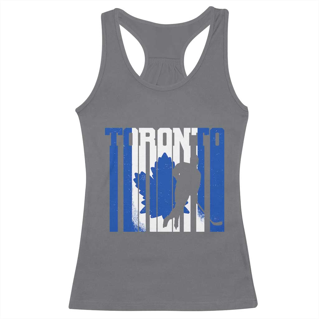 Ice Hockey Torontonian Player Racerback Tank Top Toronto Flag Gift TS12 Charcoal Print Your Wear