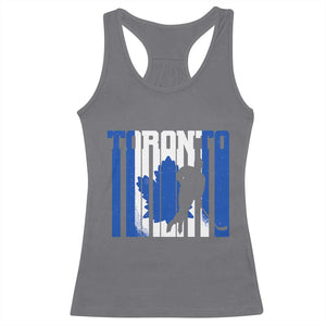 Ice Hockey Torontonian Player Racerback Tank Top Toronto Flag Gift TS12 Charcoal Print Your Wear