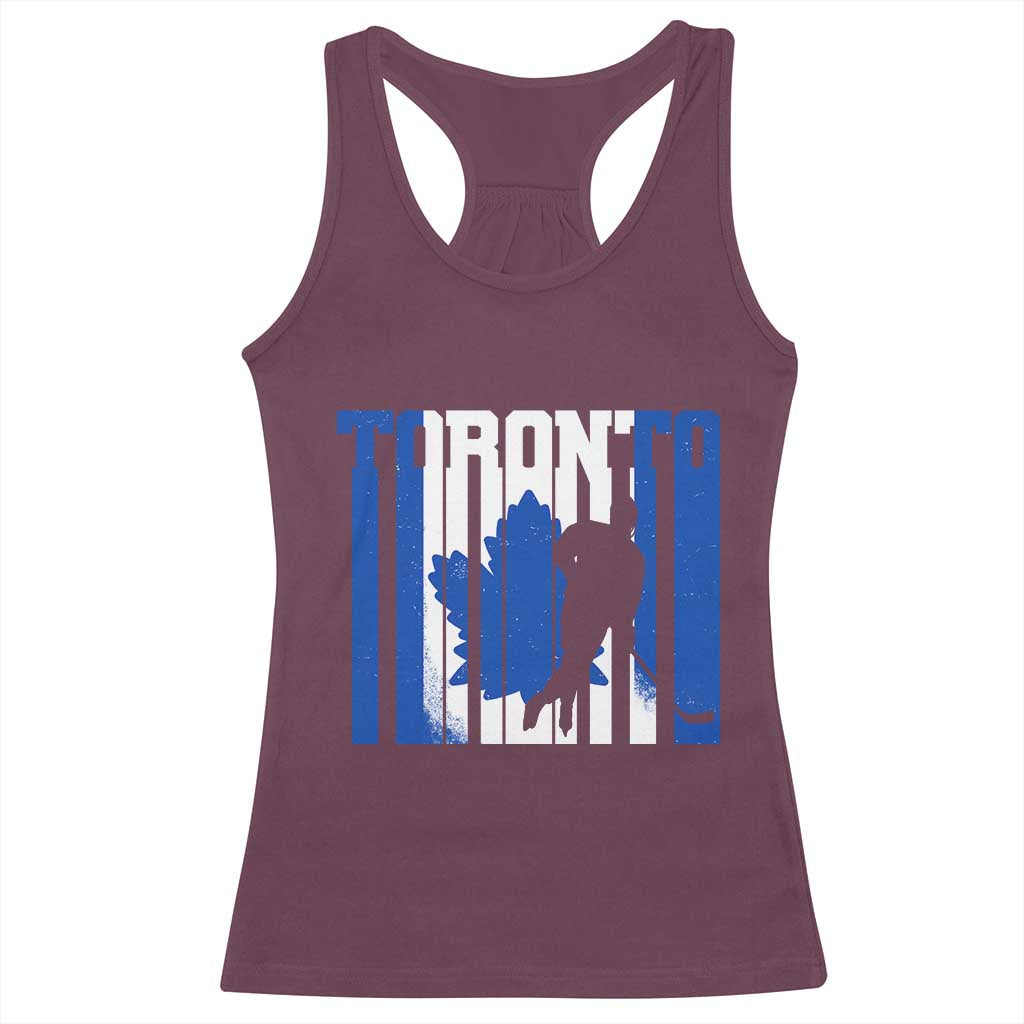 Ice Hockey Torontonian Player Racerback Tank Top Toronto Flag Gift TS12 Maroon Print Your Wear