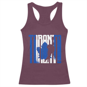 Ice Hockey Torontonian Player Racerback Tank Top Toronto Flag Gift TS12 Maroon Print Your Wear