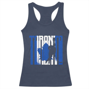 Ice Hockey Torontonian Player Racerback Tank Top Toronto Flag Gift TS12 Navy Print Your Wear