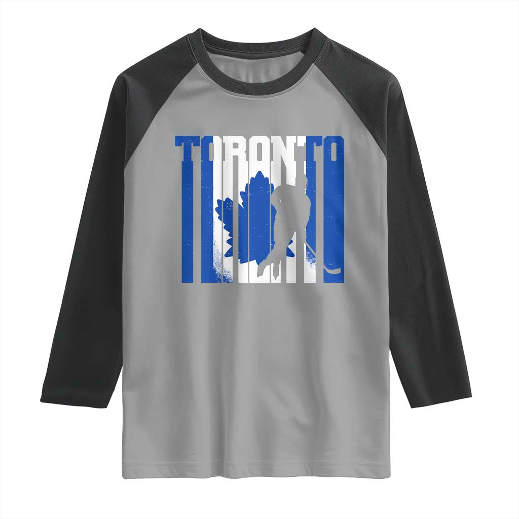 Ice Hockey Torontonian Player Raglan Shirt Toronto Flag Gift TS12 Sport Gray Black Print Your Wear