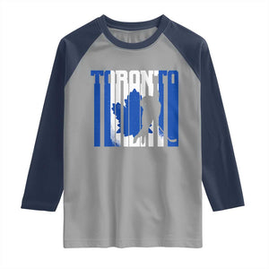 Ice Hockey Torontonian Player Raglan Shirt Toronto Flag Gift TS12 Sport Gray Navy Print Your Wear