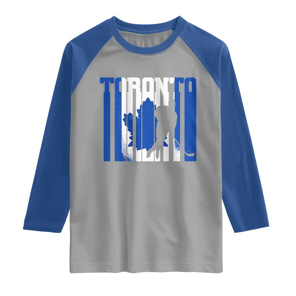 Ice Hockey Torontonian Player Raglan Shirt Toronto Flag Gift TS12 Sport Gray Royal Print Your Wear