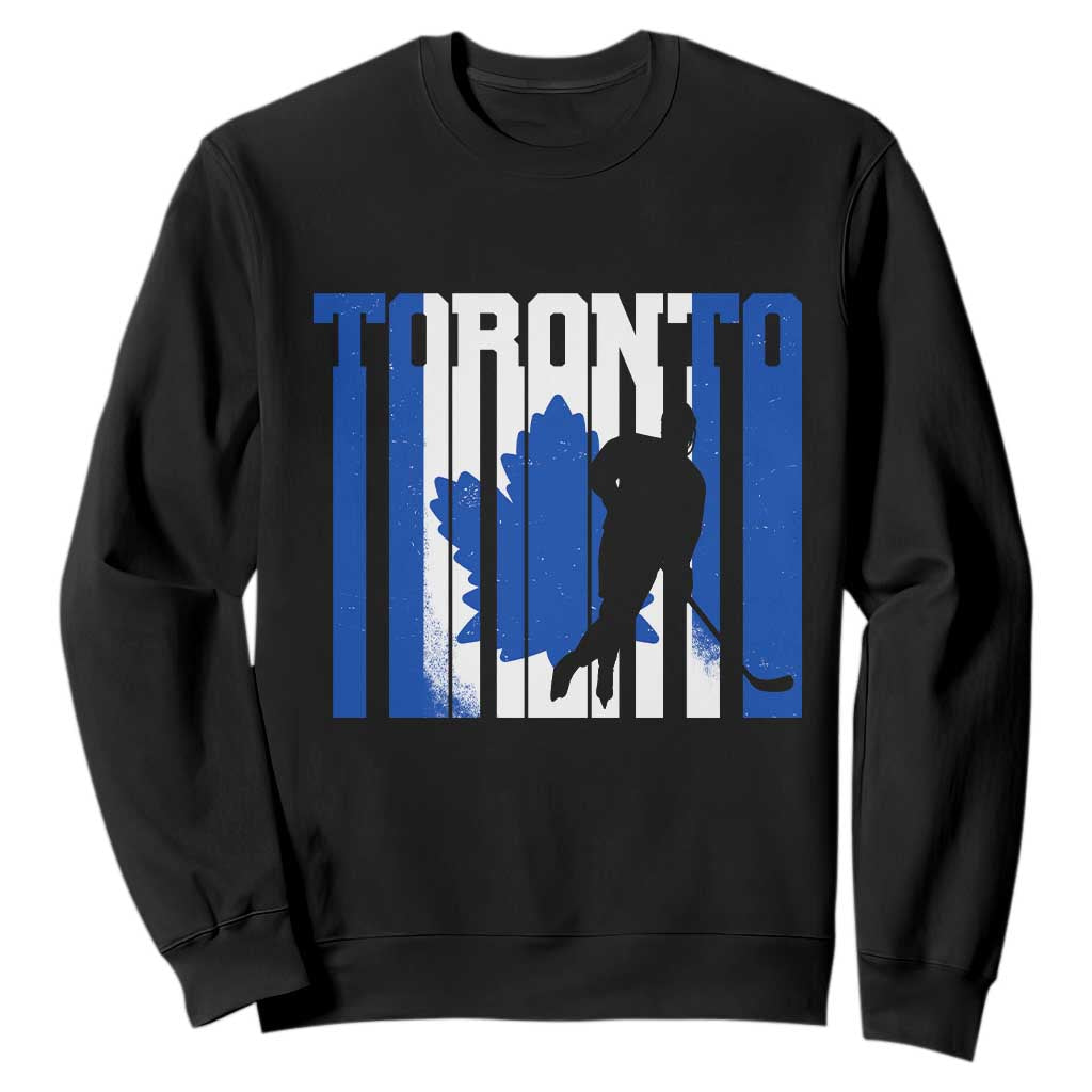 Ice Hockey Torontonian Player Sweatshirt Toronto Flag Gift TS12 Black Print Your Wear