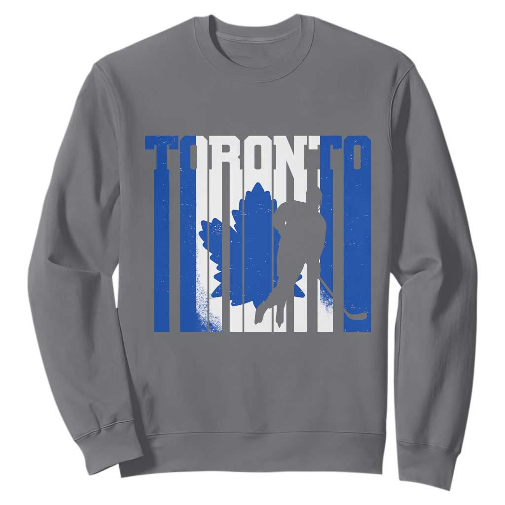 Ice Hockey Torontonian Player Sweatshirt Toronto Flag Gift TS12 Charcoal Print Your Wear