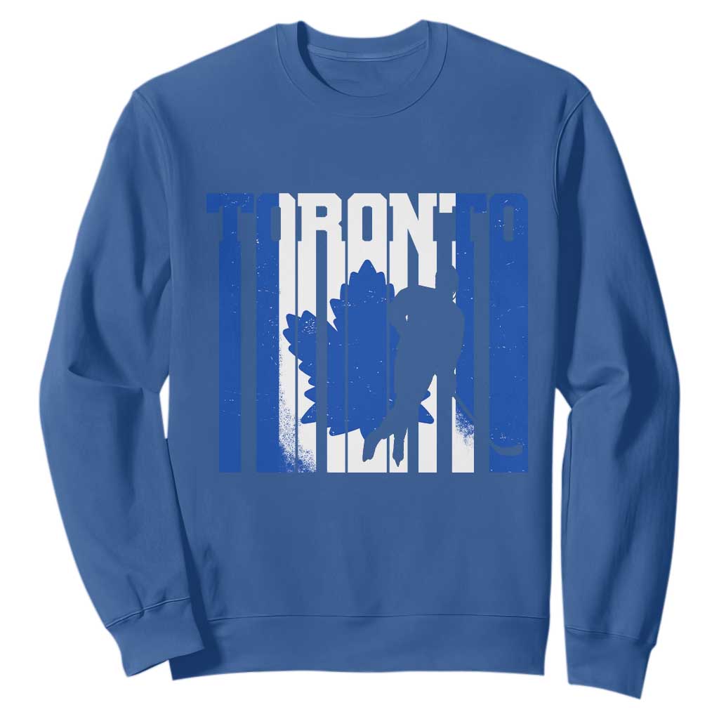 Ice Hockey Torontonian Player Sweatshirt Toronto Flag Gift TS12 Royal Blue Print Your Wear
